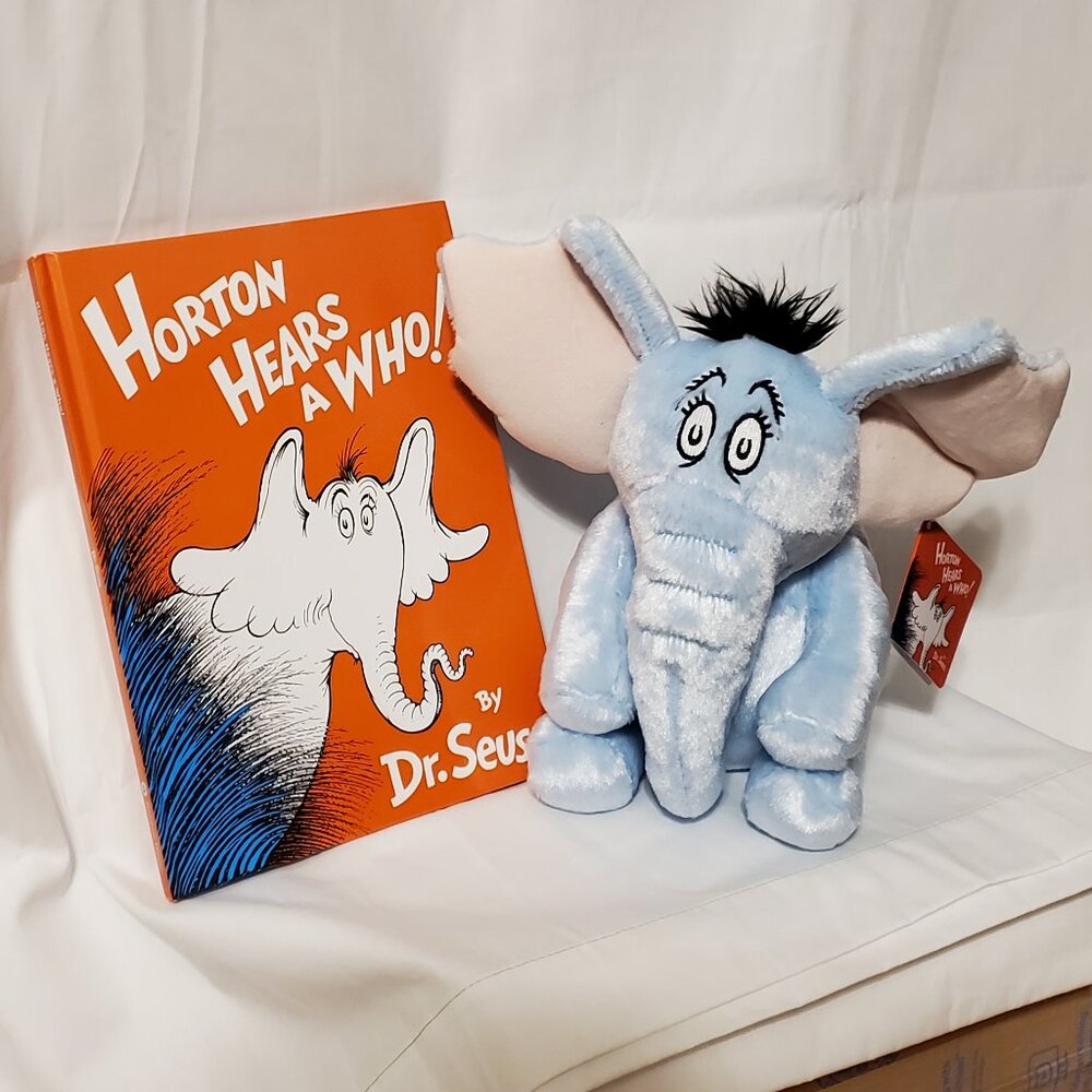 Horton Hears a Who doll & Hardcover book set  by Dr. Seuss  Brand NEW!